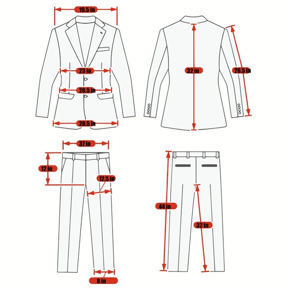 DKNY Men's Modern Fit‎ Nested 2-piece Suit Black 44L Pants 37Wx32L E06771 - Picture 7 of 7